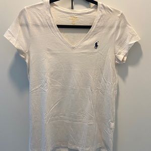 Never worn. White Ralph Lauren v neck